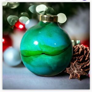 HANDCRAFTED Hand-Painted Porcelain Ornament